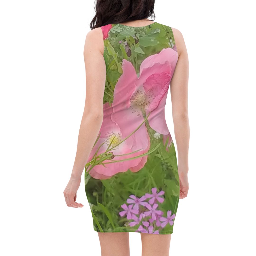 The FLOWER LOVE Collection - "Pretty Pink Poppies" Design Tank Dress