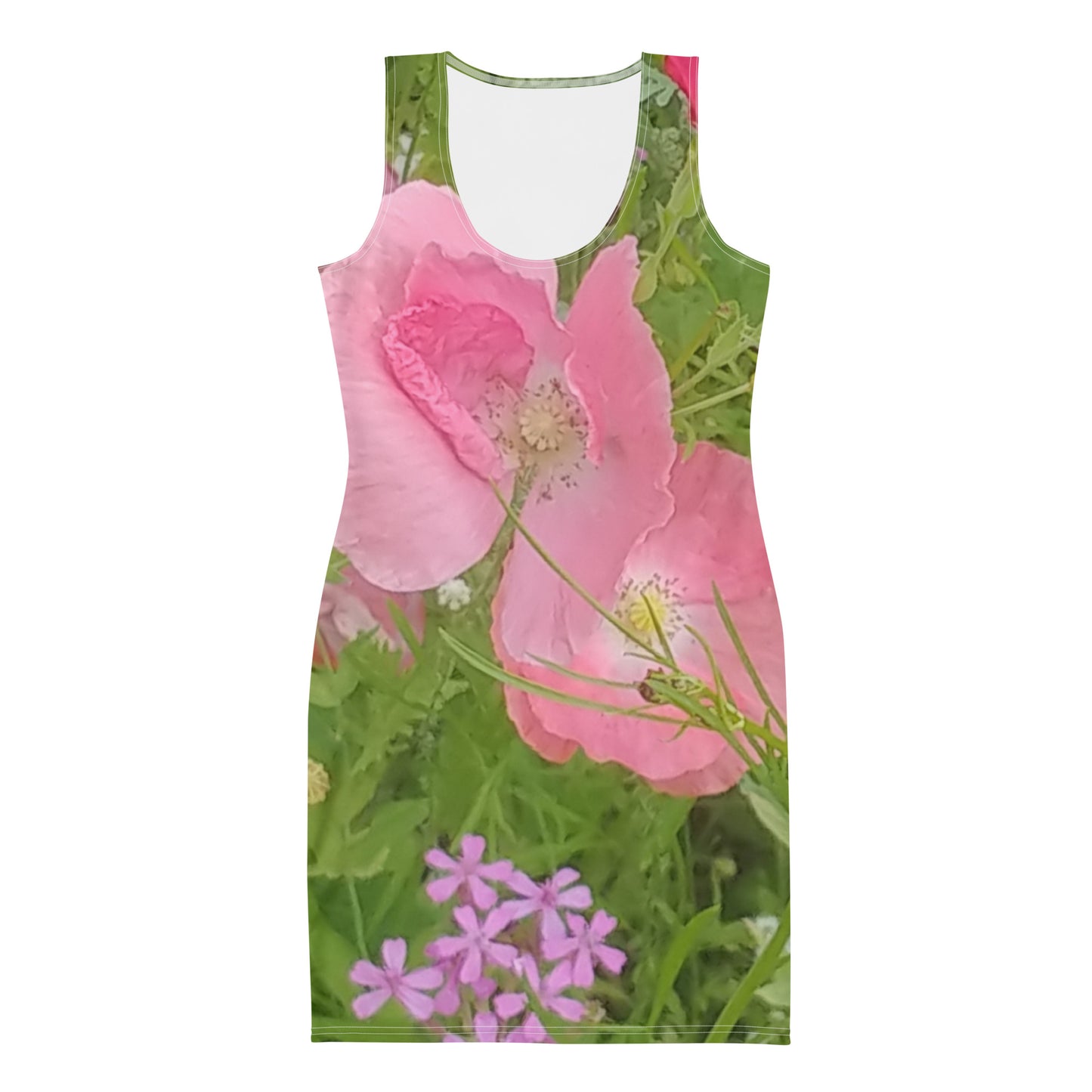 The FLOWER LOVE Collection - "Pretty Pink Poppies" Design Tank Dress