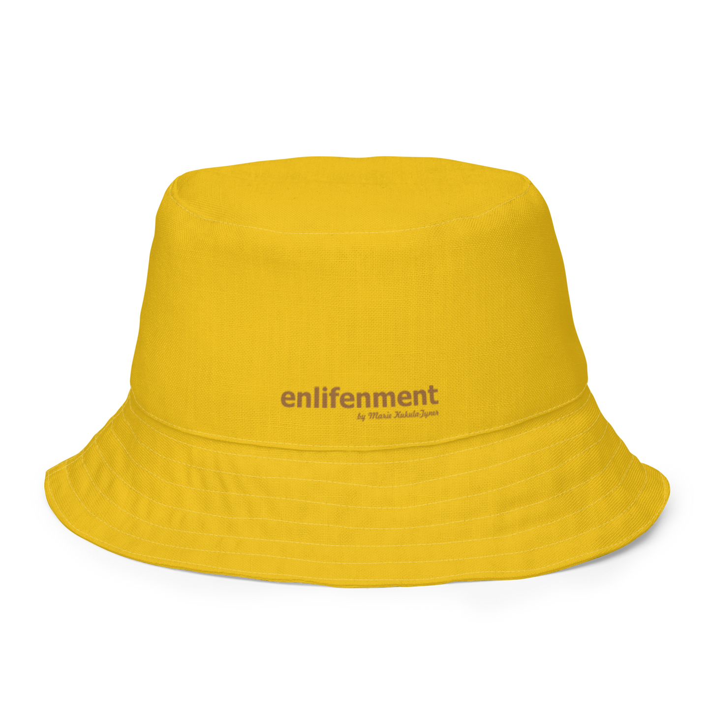 The FLOWER LOVE Collection - "Daisy Daydreams" Design Premium Reversible Bucket Hat - Yellow Inside - Beach Hat, Gifts for Her