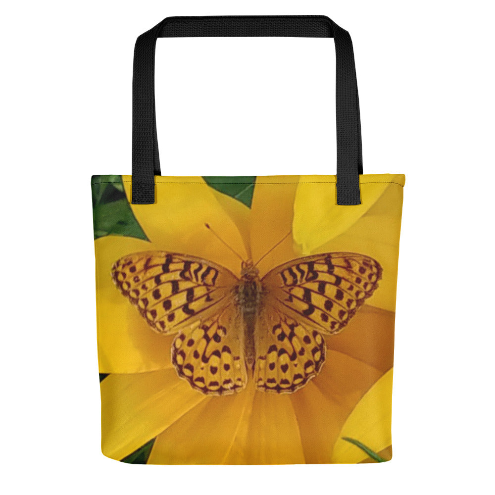 The FLOWER LOVE Collection - "Butterfly Beauty" Design Tote Bag, Beach Bag, Chemo Bag