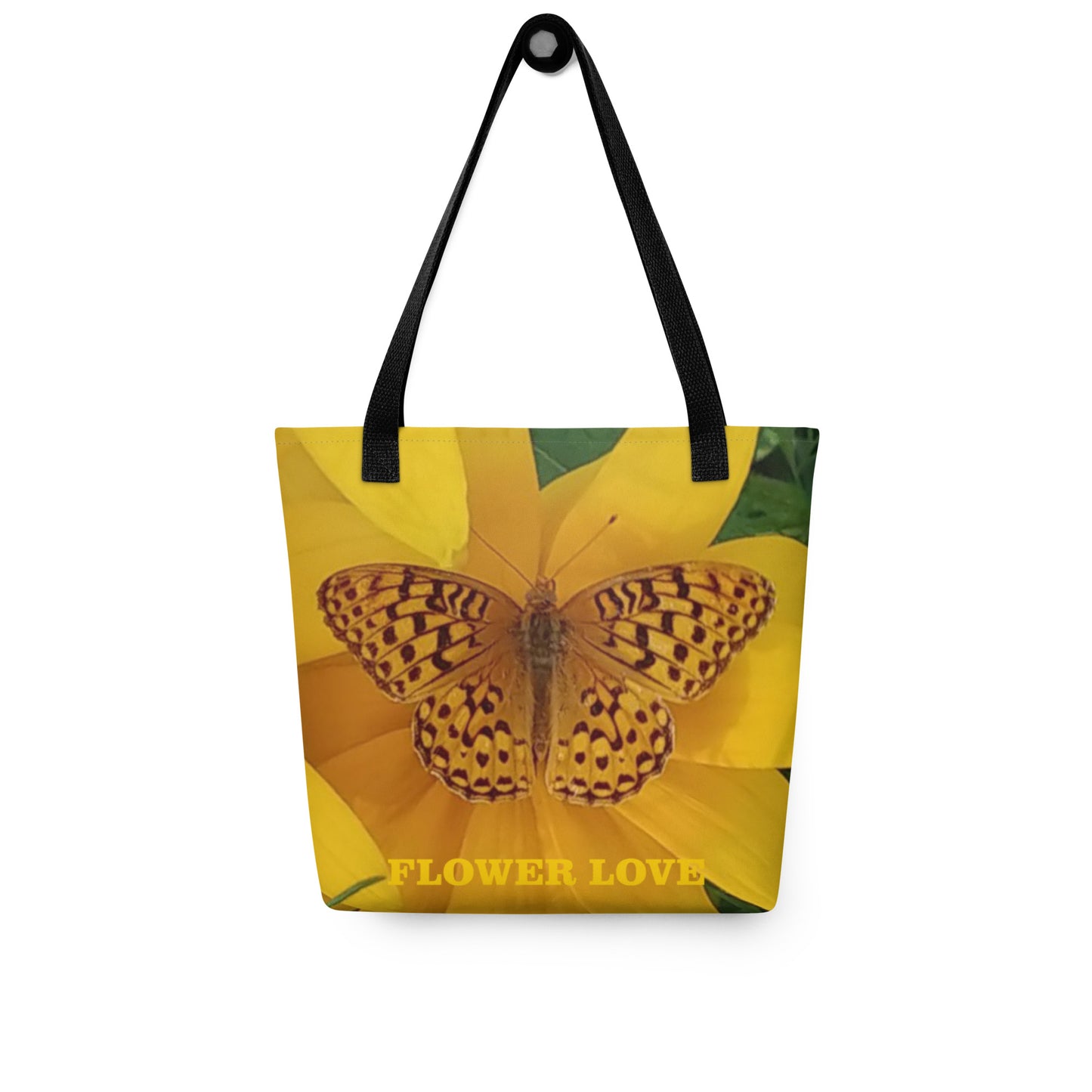 The FLOWER LOVE Collection - "Butterfly Beauty" Design Tote Bag, Beach Bag, Chemo Bag