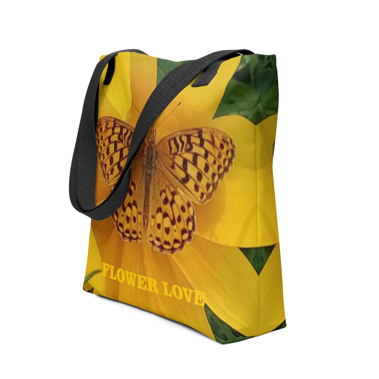 The FLOWER LOVE Collection - "Butterfly Beauty" Design Tote Bag, Beach Bag, Chemo Bag