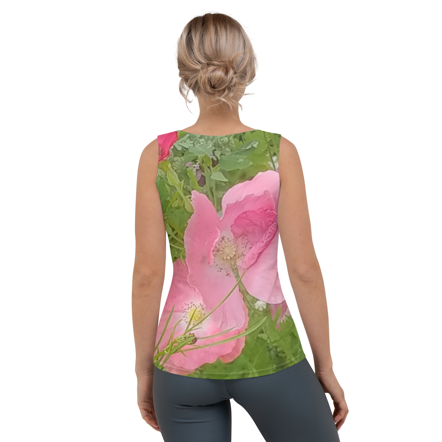 The FLOWER LOVE Collection - "Pretty Pink Poppies" Design Tank Top