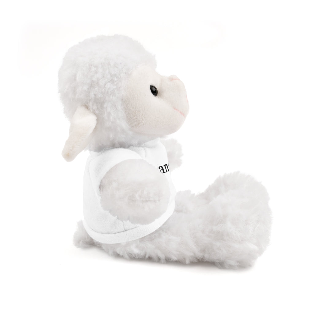 word love. - stuffed plushie animal with "angel." design tee (6 different animals to choose from)