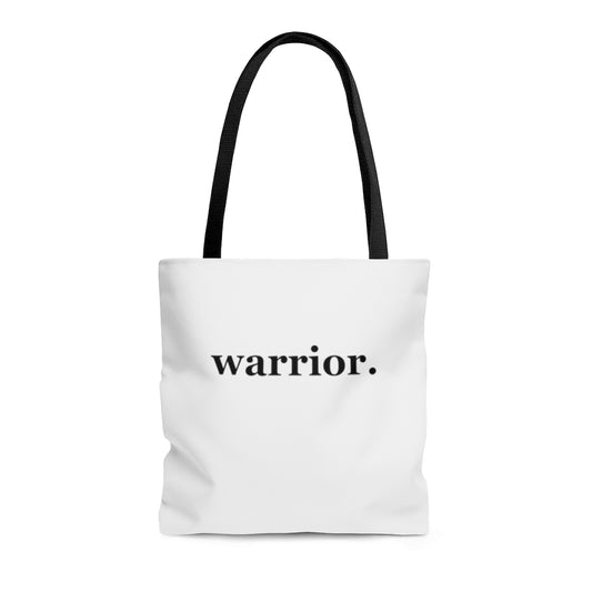 word love. - "warrior." design tote bag - available in 3 sizes