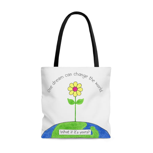 One Dream Tote Bag - Available in 3 Sizes, Inspirational Tote Bags, Gifts for Kids Teens Adults, Chemo Bags