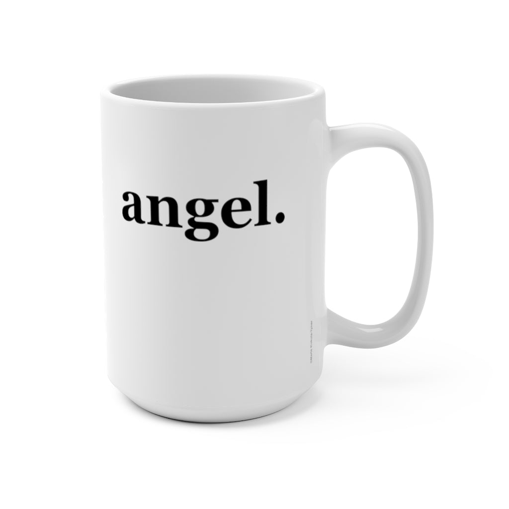 word love. - "angel." design 15 oz. ceramic mug