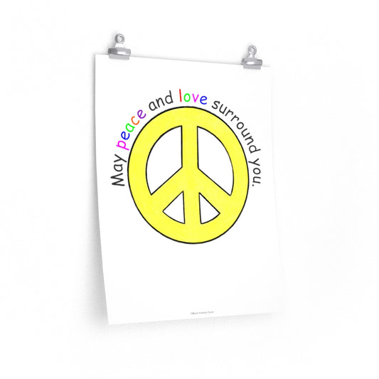 Peace Sign Premium Matte Poster, Inspirational Posters, Posters for Kids Teens Adults