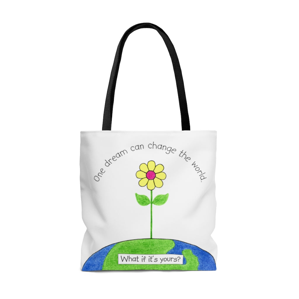 One Dream Tote Bag - Available in 3 Sizes, Inspirational Tote Bags, Gifts for Kids Teens Adults, Chemo Bags