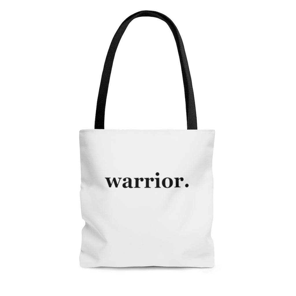 word love. - "warrior." design tote bag - available in 3 sizes