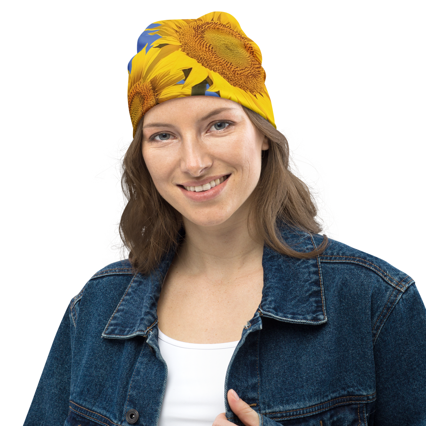 The FLOWER LOVE Collection - "Sunflower Sisters" Design Beanie - Lightweight, Cute Chemo Hat