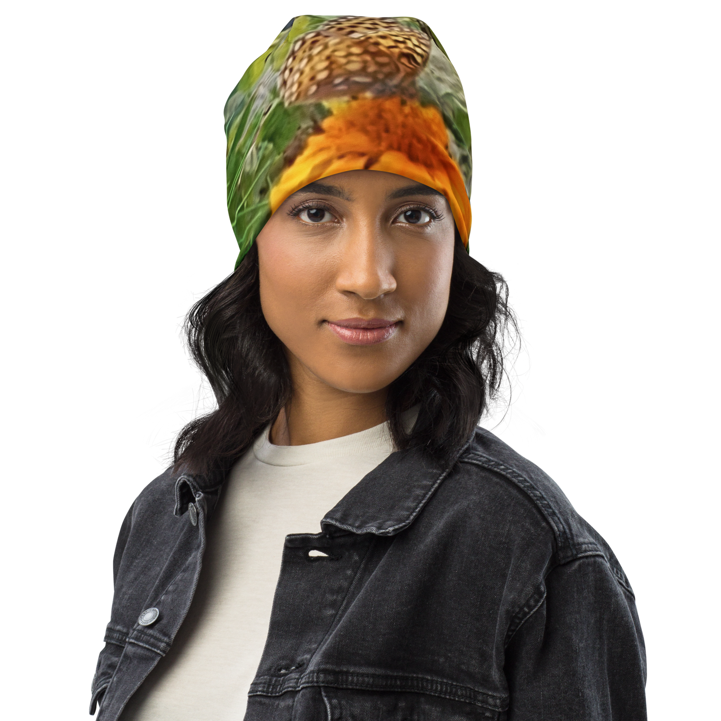 The FLOWER LOVE Collection - "Butterfly on a Bloom" Design Beanie - Lightweight, Cute Chemo Hat