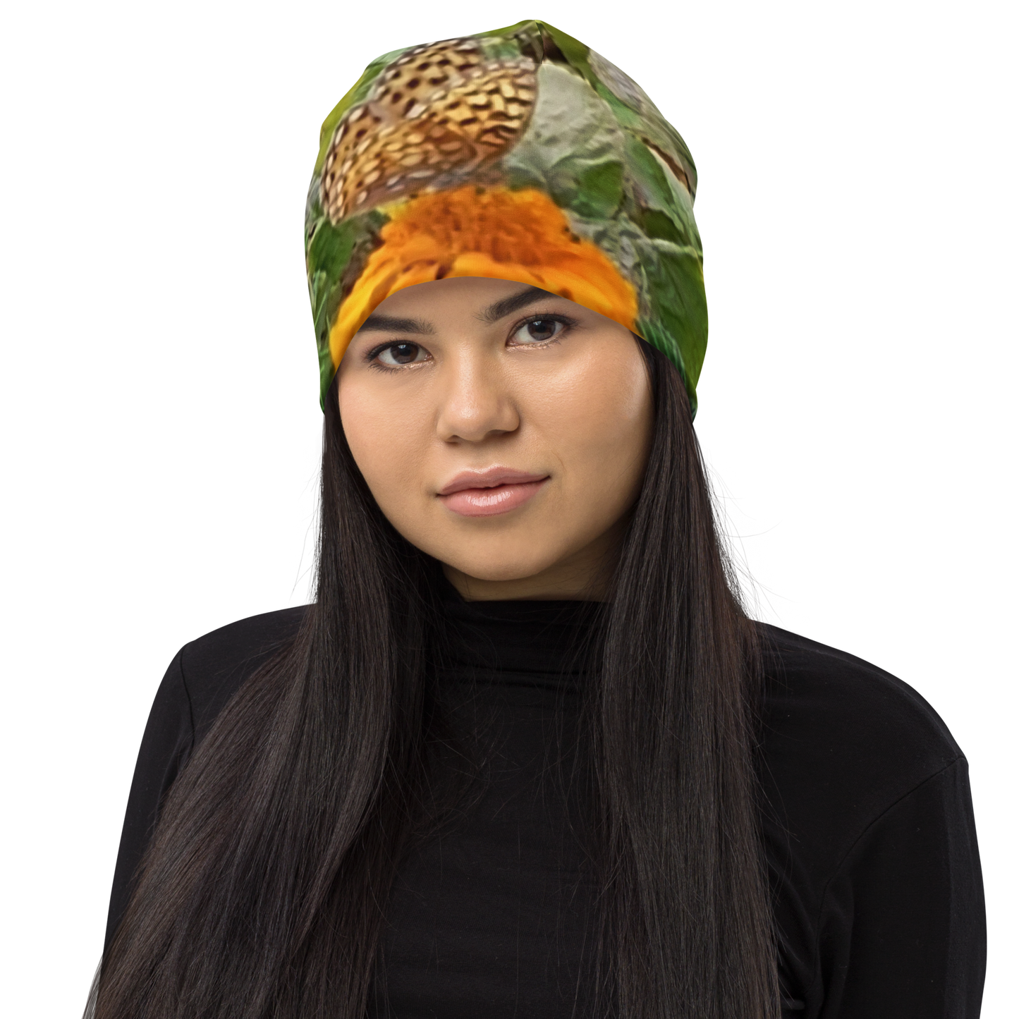 The FLOWER LOVE Collection - "Butterfly on a Bloom" Design Beanie - Lightweight, Cute Chemo Hat