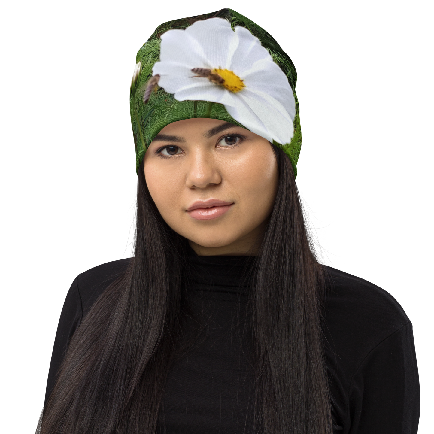 The FLOWER LOVE Collection - "Captivating Cosmos" Design Beanie - Lightweight, Cute Chemo Hat