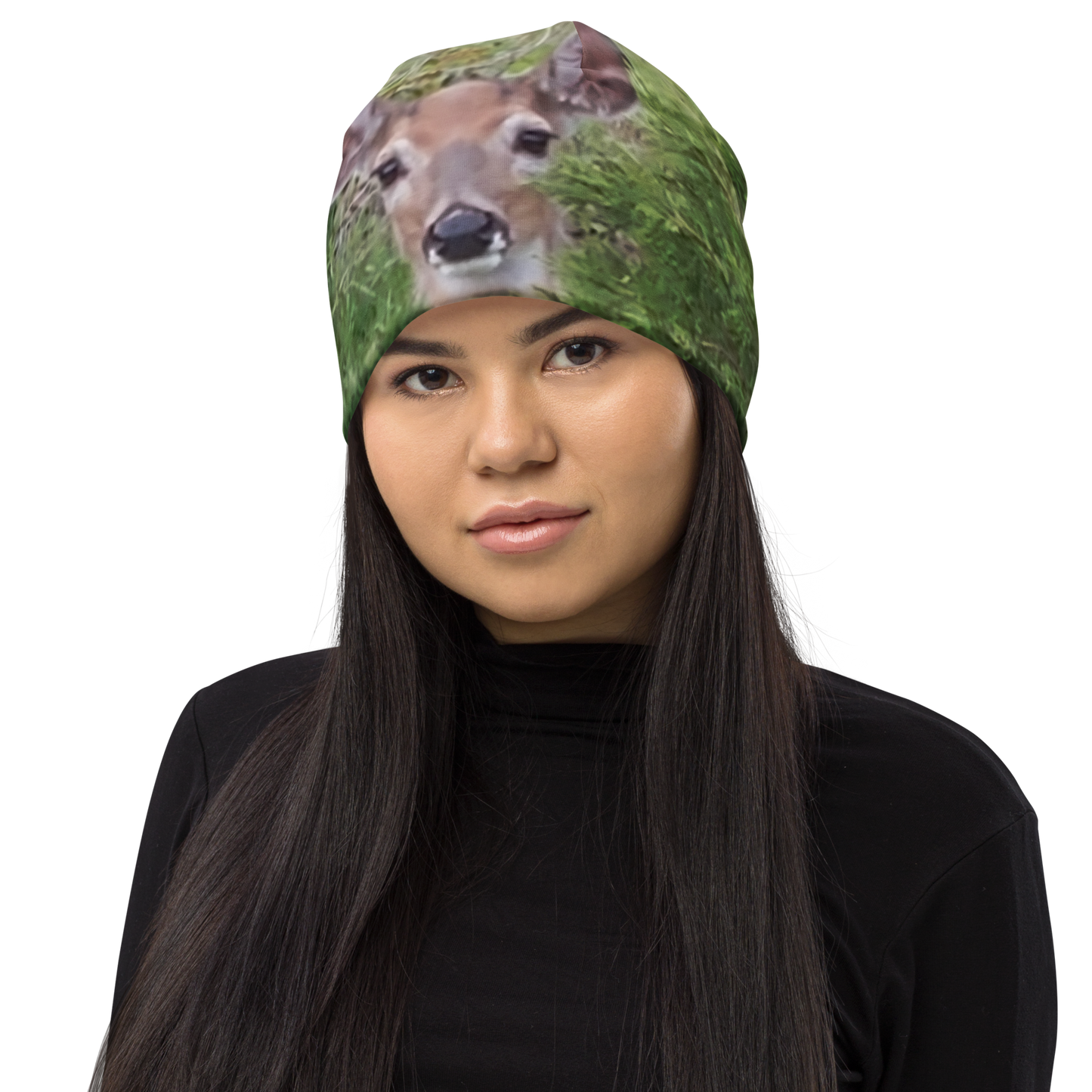 The EARTH LOVE Collection - "A Divine Doe" Design Beanie - Lightweight, Cute Chemo Hat