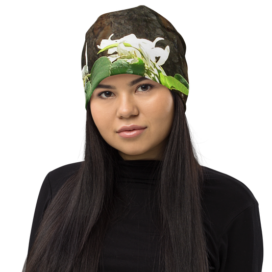 The EARTH LOVE Collection - "Bark & Blossom Bliss" Design Beanie - Lightweight, Cute Chemo Hat