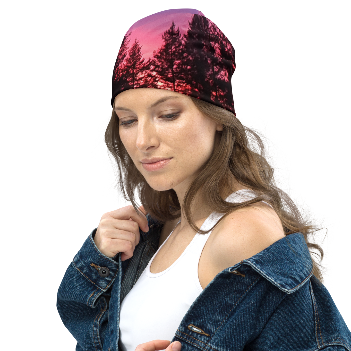 The EARTH LOVE Collection - "Sunset Silhouettes" Design Beanie - Lightweight, Cute Chemo Hat