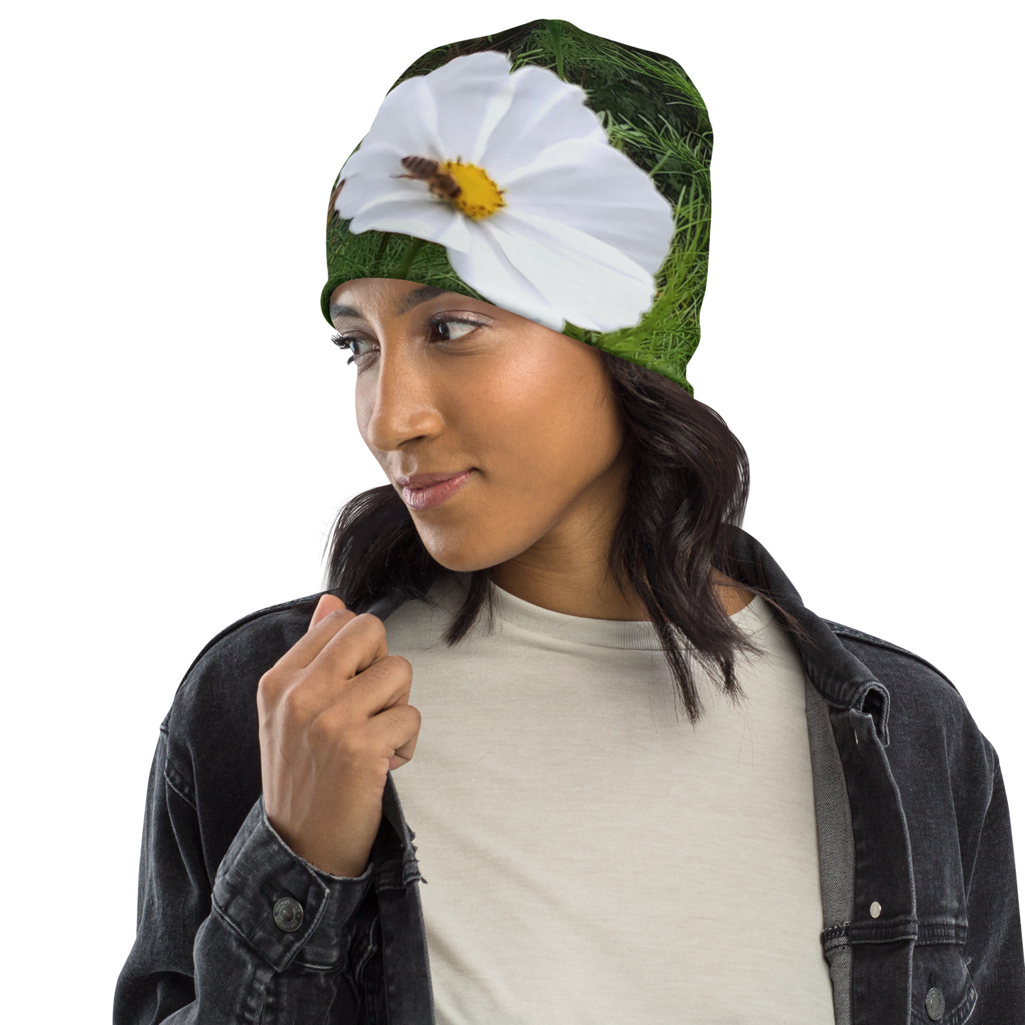 The FLOWER LOVE Collection - "Captivating Cosmos" Design Beanie - Lightweight, Cute Chemo Hat