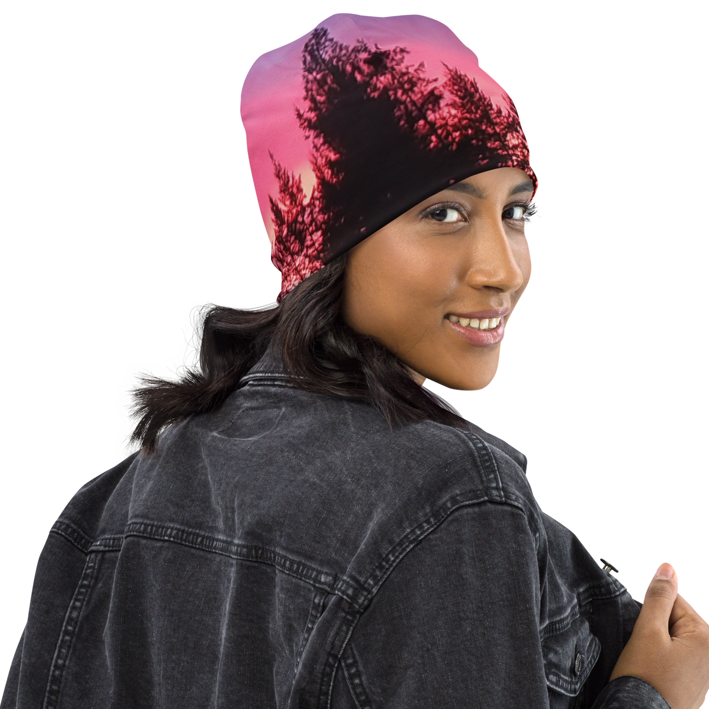 The EARTH LOVE Collection - "Sunset Silhouettes" Design Beanie - Lightweight, Cute Chemo Hat