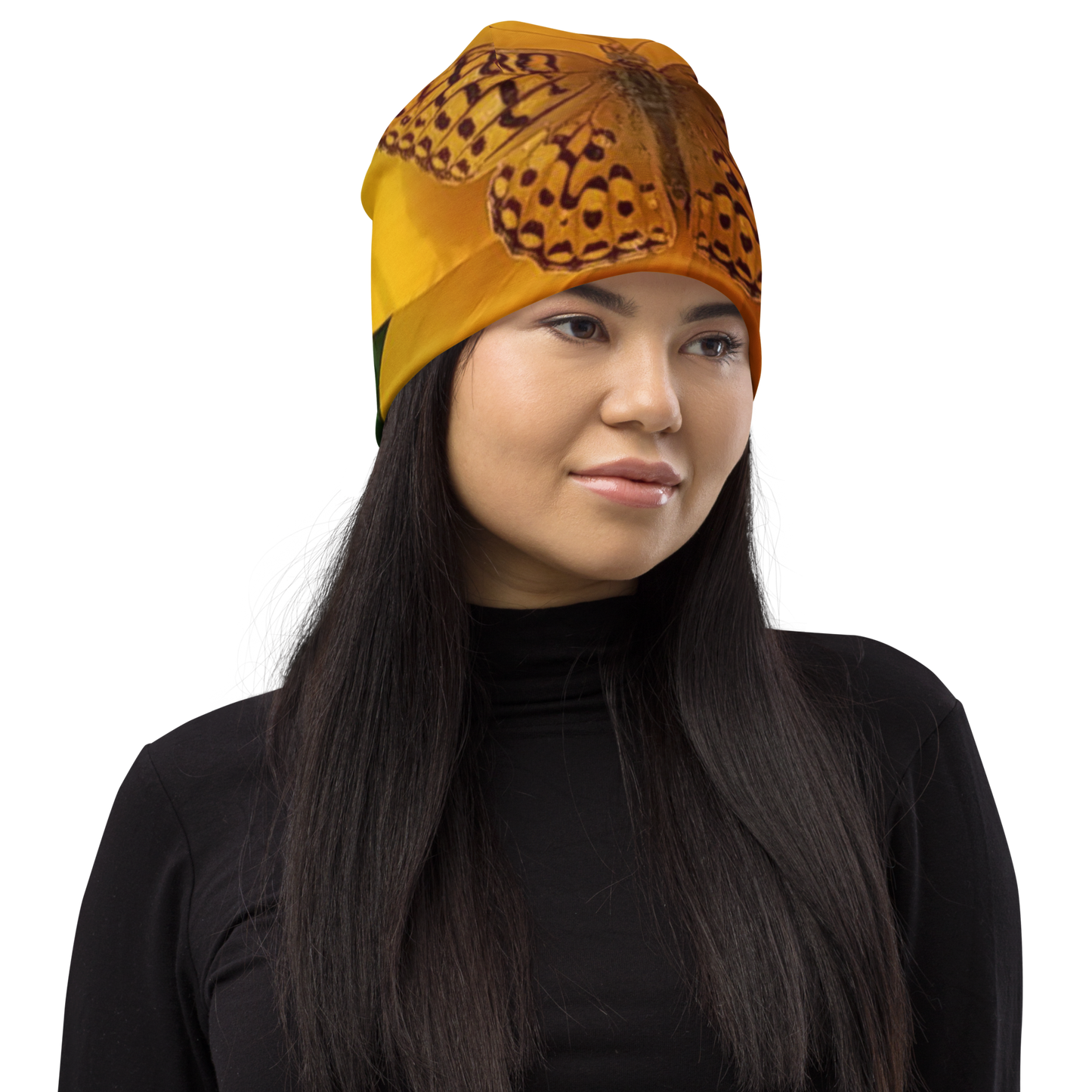 The FLOWER LOVE COLLECTION  -  "Butterfly Beauty" Design Beanie - Lightweight, Cute Chemo Hat