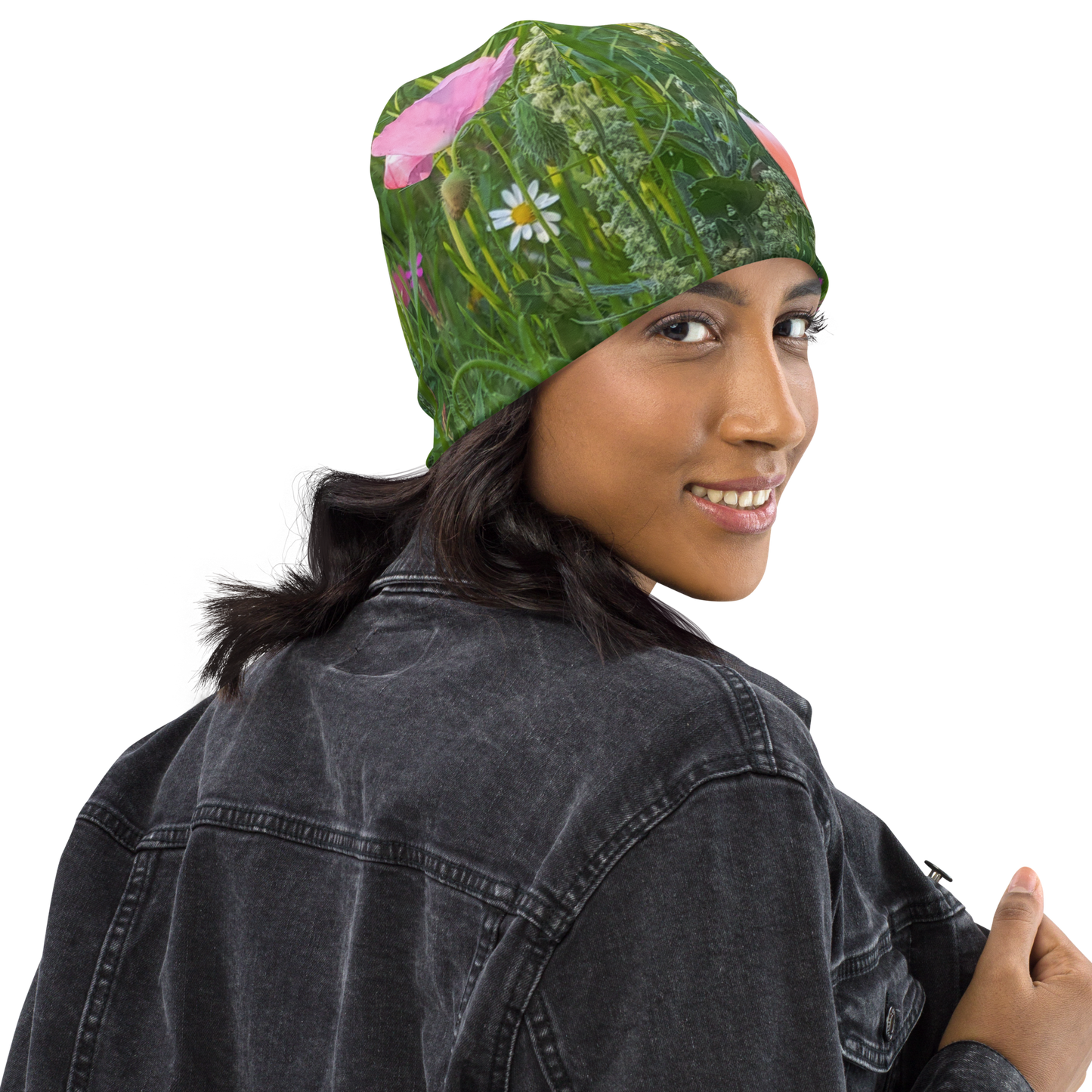 The FLOWER LOVE Collection - "Wildflower Wonder" Design Beanie - Lightweight, Cute Chemo Hat