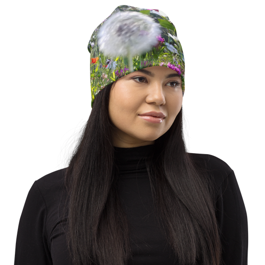 The FLOWER LOVE Collection - "Dreamy Dandelions" Design Beanie - Lightweight, Cute Chemo Hat