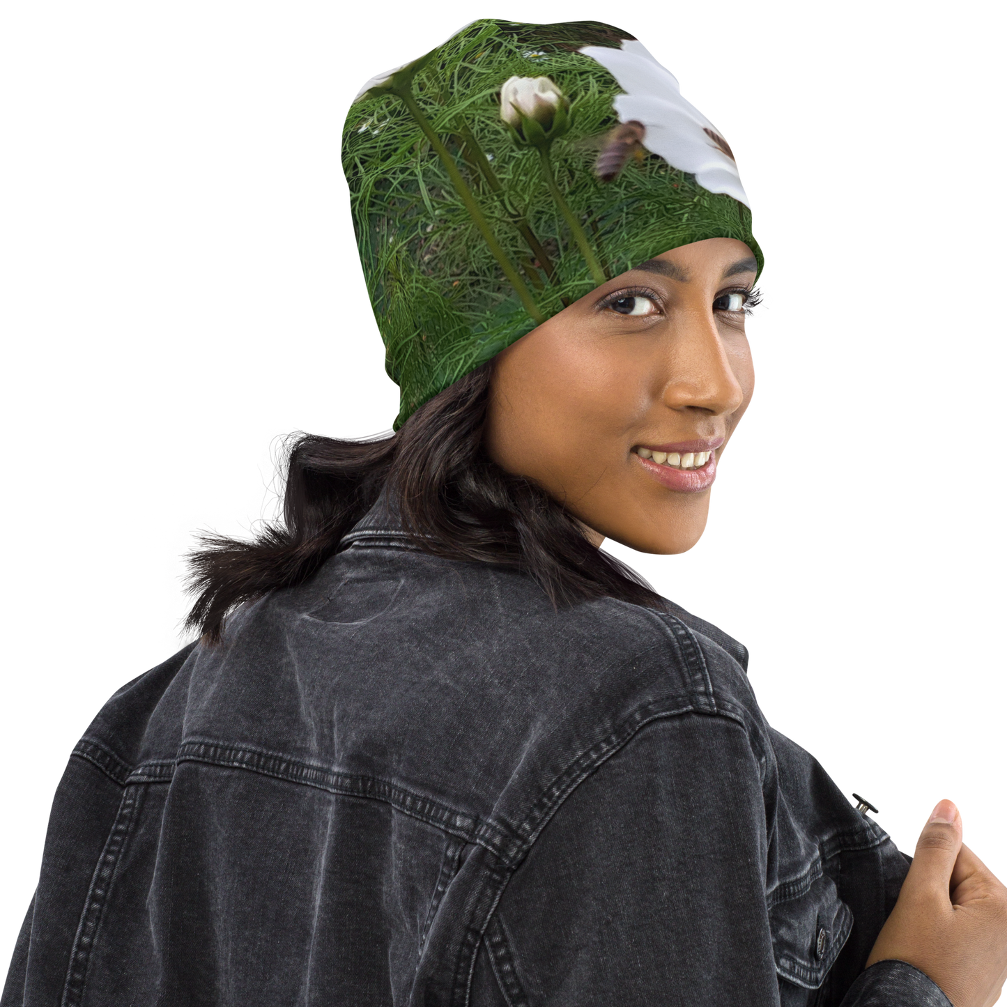 The FLOWER LOVE Collection - "Captivating Cosmos" Design Beanie - Lightweight, Cute Chemo Hat