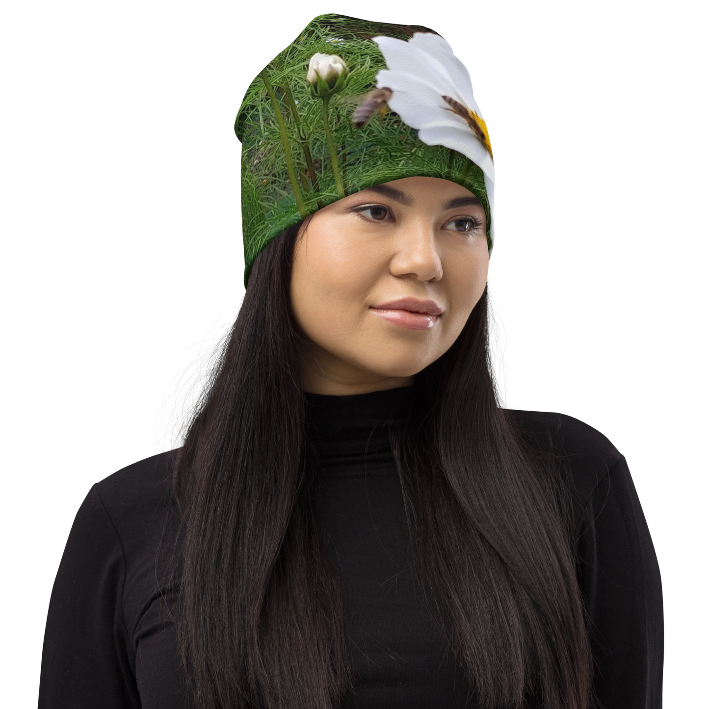 The FLOWER LOVE Collection - "Captivating Cosmos" Design Beanie - Lightweight, Cute Chemo Hat