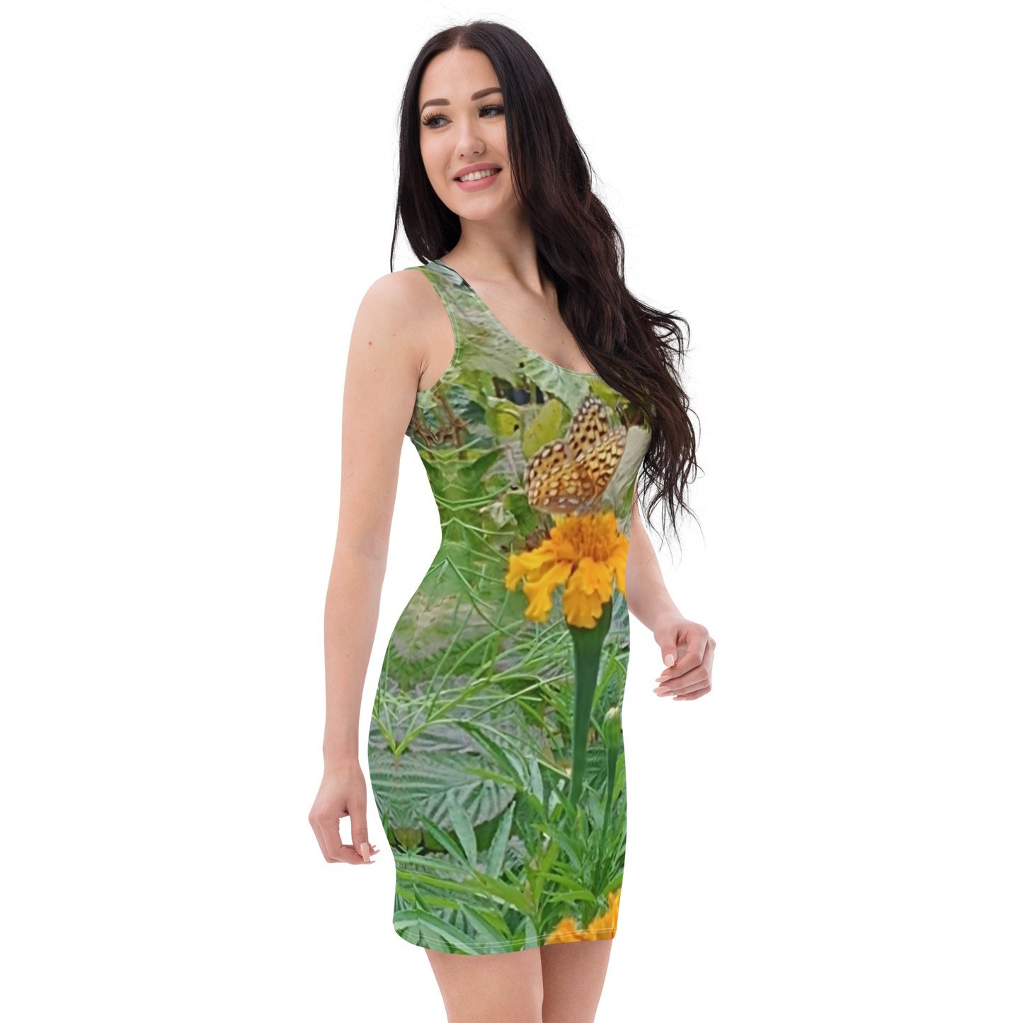 The FLOWER LOVE Collection - "Butterfly on a Bloom" Design Tank Dress