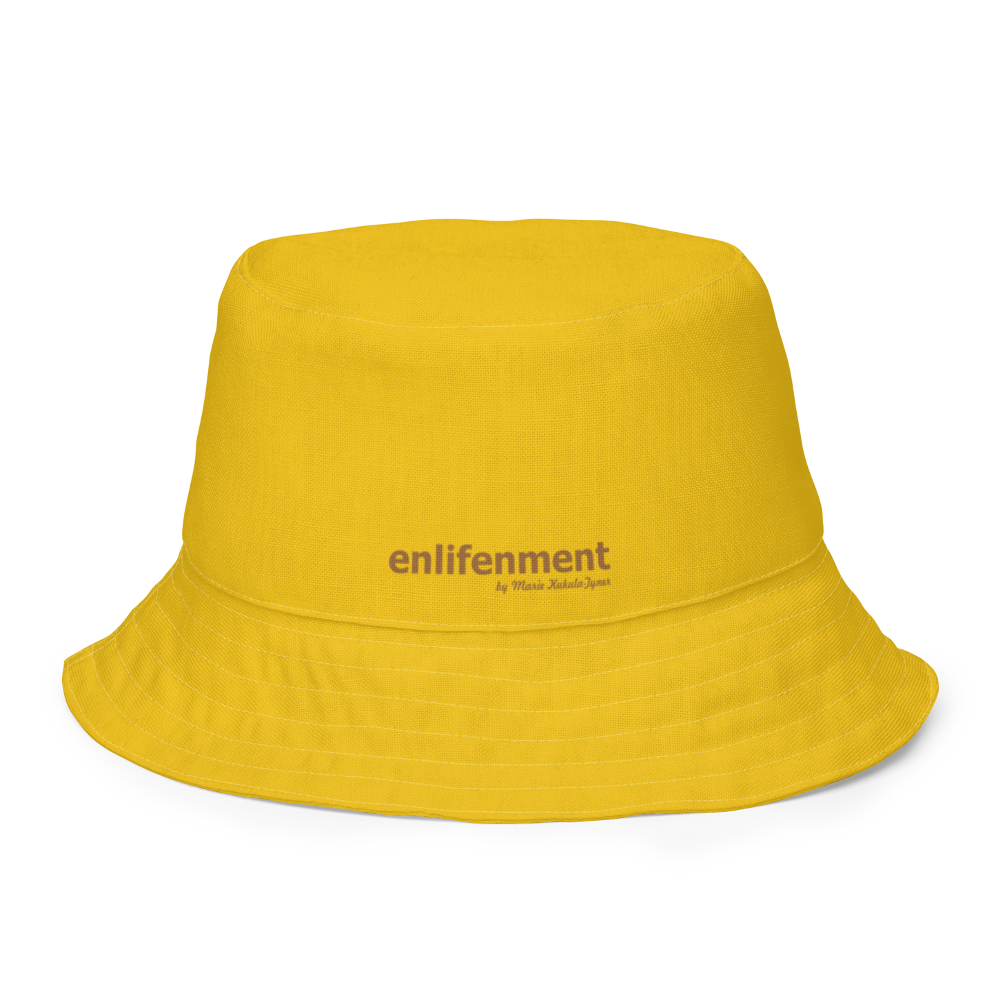 The FLOWER LOVE Collection - "Butterfly Beauty" Design Premium Reversible Bucket Hat - Yellow Inside - Beach Hat, Gifts for Her