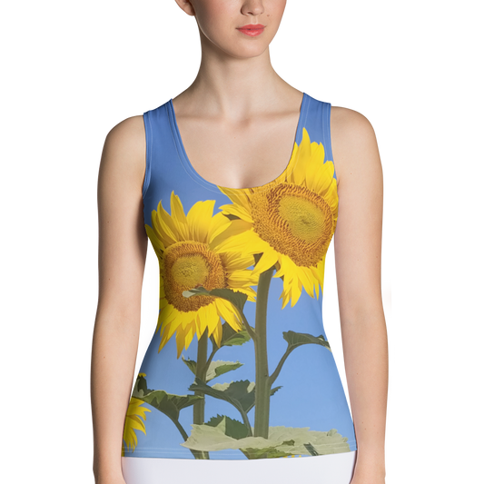 The FLOWER LOVE Collection - "Sunflower Sisters" Design Tank Top
