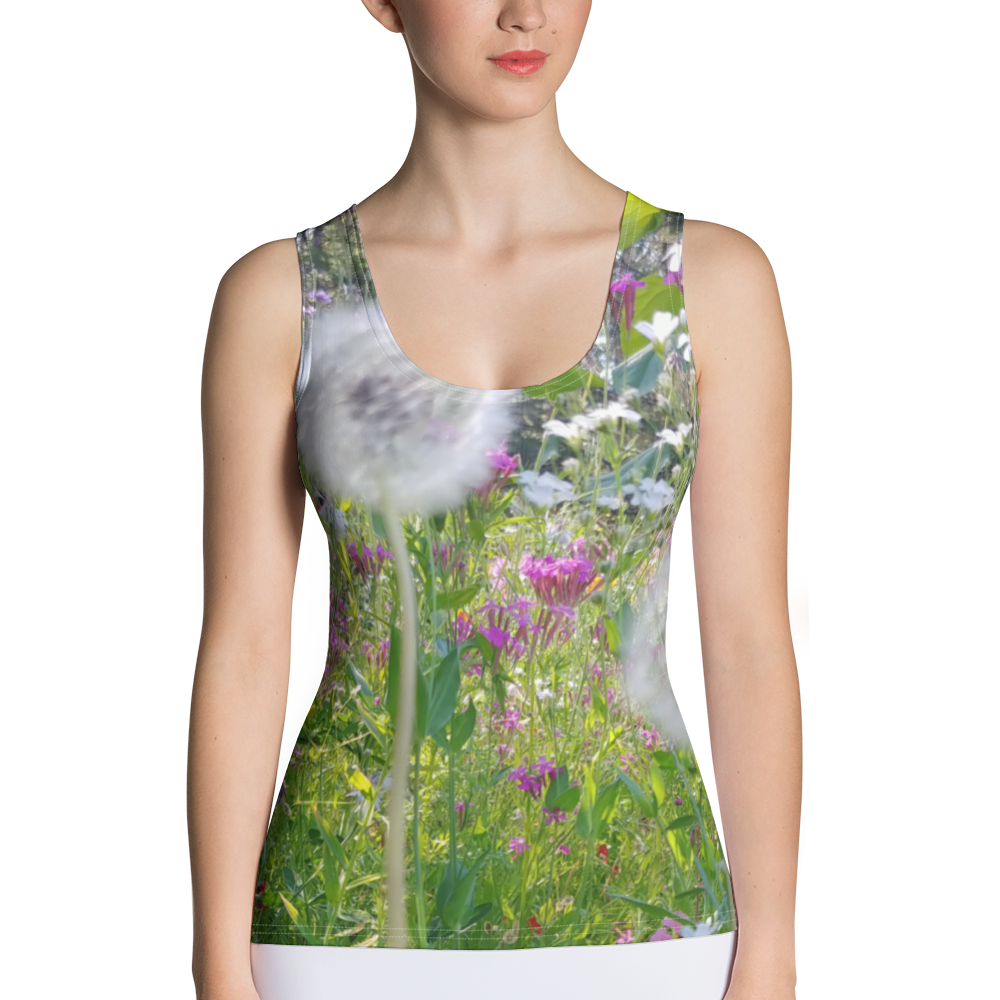 The FLOWER LOVE Collection - "Dreamy Dandelions" Design Tank Top