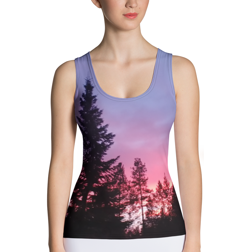 The EARTH LOVE Collection - "Sunset Silhouettes" Design Tank Top