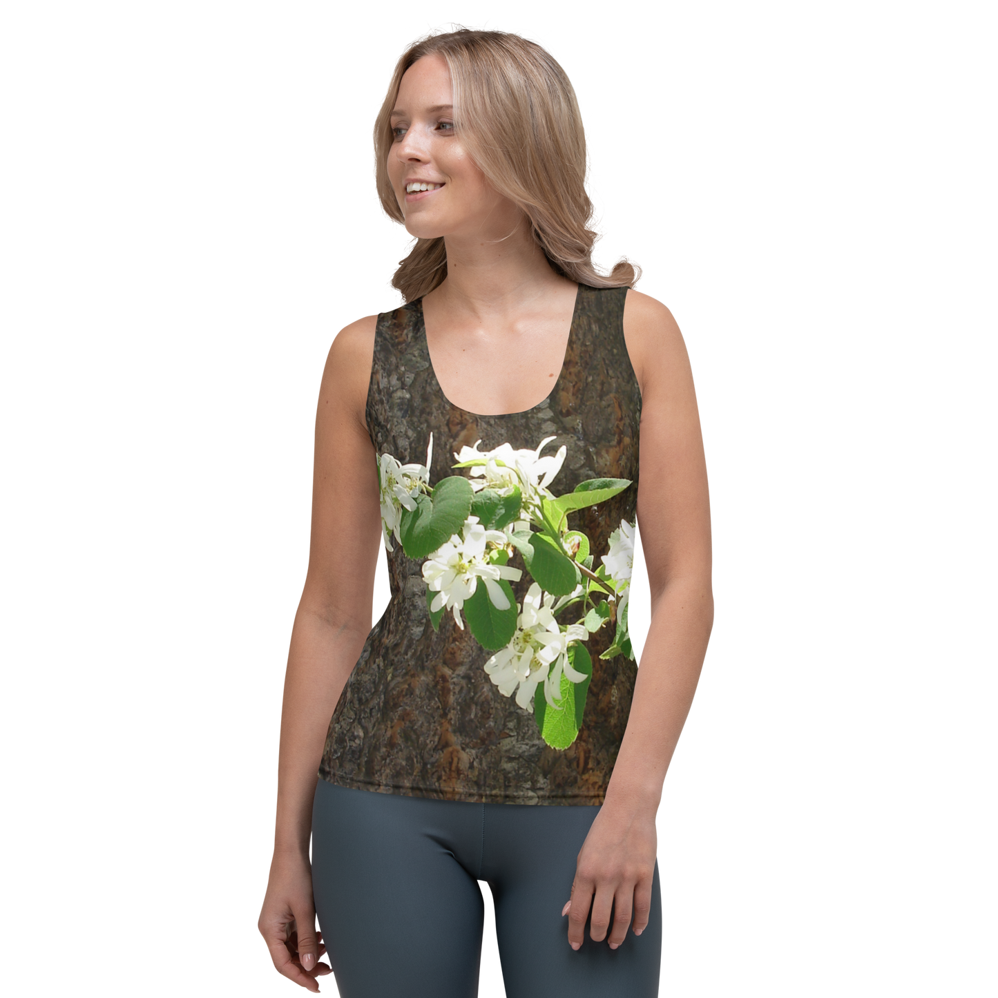The EARTH LOVE Collection - "Bark & Blossom Bliss" Design Tank Top